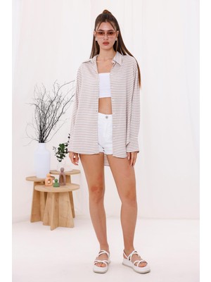 La Pante Önden Düğmeli Gömlek