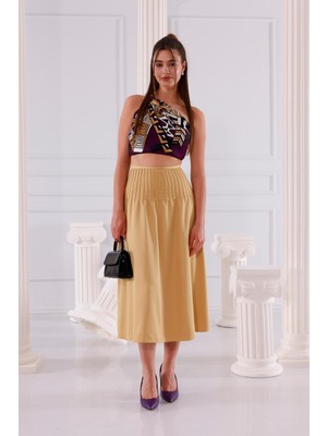 La Pante Nervürlü Etek