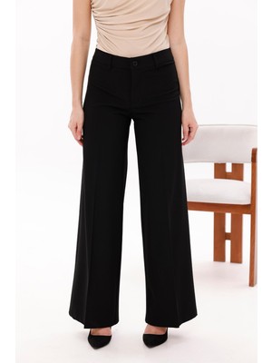 La Pante Önden Düğmelı Strıght Dikişli Palazo Pantolon