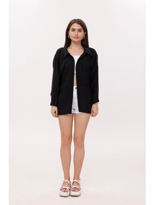 La Pante Ön Cepli Düğmeli Müslin Gömlek