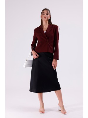 La Pante Gri Düğmeli Blazer Ceket