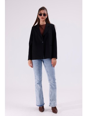 La Pante Içi Astarlı Krem Blazer Ceket