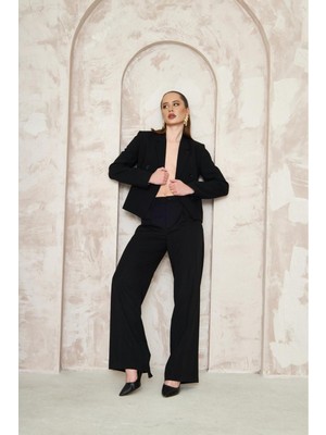 La Pante Gri Düğmeli Blazer Ceket