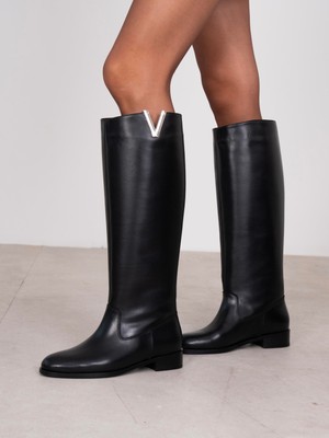 Ece'nin Butiği Rosa Siyah Hakiki Deri Kadın Xl Çizme