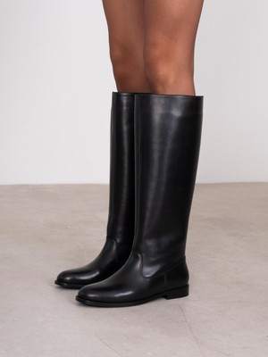 Ece'nin Butiği Yulissa Siyah Hakiki Deri Kadın Çizme