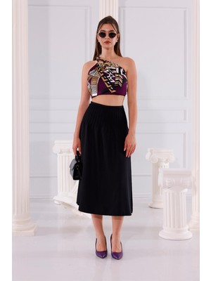 La Pante Nervürlü Etek