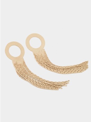 Parfois Püsküllü Uzun Halka Küpe