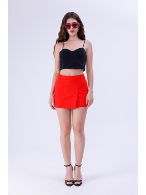 La Pante Kadın Beyaz Şort Etek