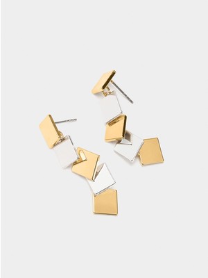 Parfois Uzun Iki Renkli Kare Küpe