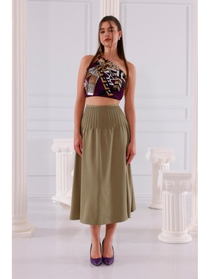 La Pante Nervürlü Etek