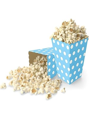 Mısır Kutusu Mavi Puantiyeli 8 Li