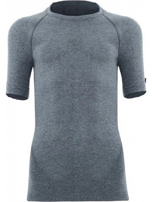 Blackspade Unisex Çocuk 2.seviye Kısa Kollu Termal İçlik Gri %49 Viskoz %49 Polyester