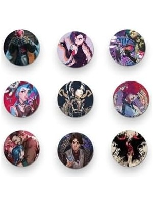 Ms Major Selection 9 Adet Arcane Jinx Temalı Rozet 44 Mm, 684984684918564