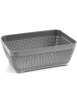 Hasır Sepet, Ekmek ve Meyve Sunum Sepeti, 25X19 Cm, Çok Renkli