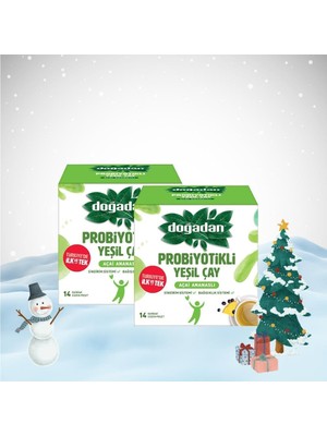Yılbaşı Paketi Probiyotikli Yeşil Çay Açai Ananaslı 14'lü x 2