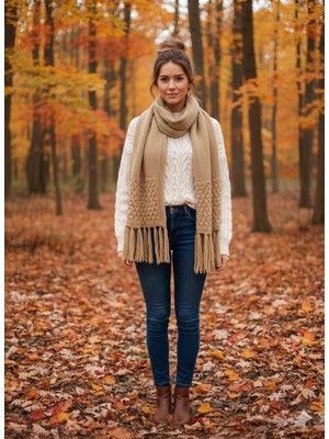 As Reyon Saçaklı Triko Atkı Şal