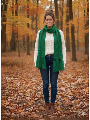 As Reyon Saçaklı Triko Atkı Şal