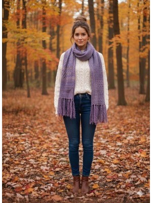 As Reyon Saçaklı Triko Atkı Şal