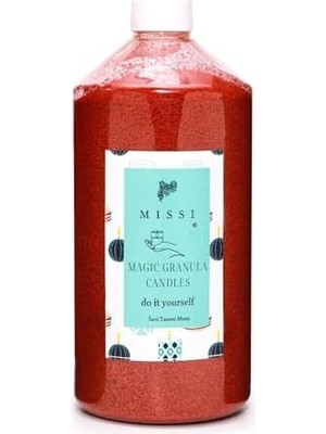 Yaratıcı Inci Tozu Incir-Nar Kokulu Kırmızı Renk Mum (30 Adet Fitil ile BIRLIKTE)-400 gr