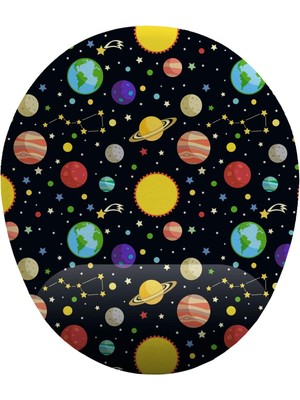 Iyi Fikirler Güneş Sistemi ve Gezegenler Bilek Destekli Mouse Pad