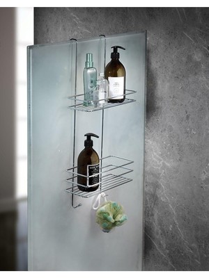 2 Katlı Duşakabin Rafı Şampuanlık