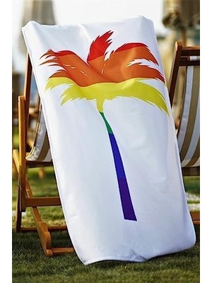 Red Palm Pamuk & Microfiber Plaj & Banyo Havlusu, Hızlı Kuruma, Hafif, OEKO-TEX100, Pamuktan Daha Yumuşak, Banyo, Sauna, Plaj, Havuz, Seyahat, Tatil Için, Gökkuşağı Renkleri (Çok Renkli,)