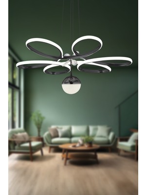 Şık Siyah Modern Sarkıt LED Avize, Salon, Mutfak ve Oda Aydınlatması
