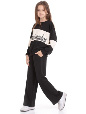 Modanino Kız Çocuk 3 Iplik ve Şardonsuz Eşofman Takımı 5-9 Yaş 12487