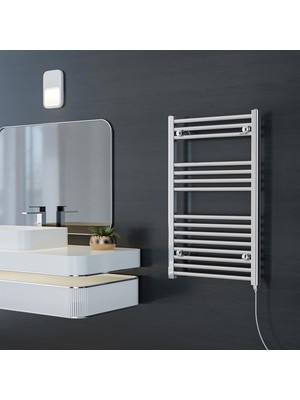 Hammam 800X500MM 200W Elektrikli Fişsiz Karbon Çelik Havlupan Alya Krom