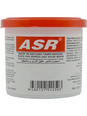 Asr Ahşap Mobilya Masif ve Kaplama Tamir Macunu 200 gr Beyaz