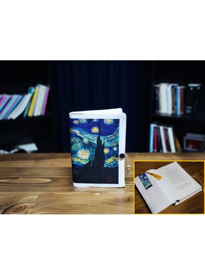 Kitap Kılıfı ve Metal Ayraç- Van Gogh