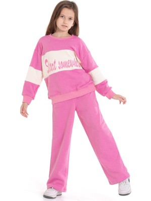 Modanino Kız Çocuk 3 Iplik ve Şardonsuz Eşofman Takımı 5-9 Yaş 12487