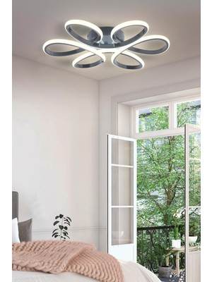 Modern Füme Plafonyer, Beyaz Işık, Salon, Mutfak, Yatak Odası, LED Avize