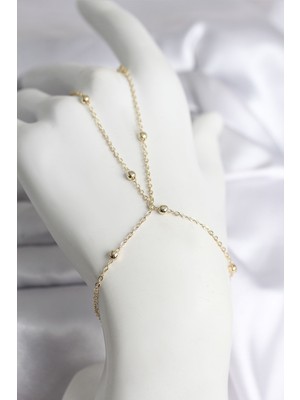 Ayder Timya 316L Çelik Gold Renk Topçuk Zincir Model Kadın Şahmeran (Timya/1395) 206534