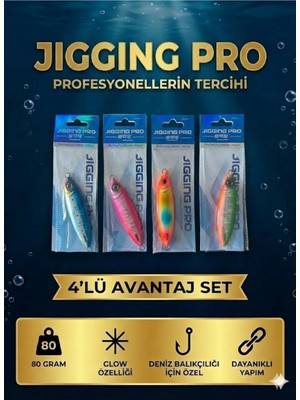 FB Cup 80 gr Slow Jig Yemi - 4'lü Avantaj Seti