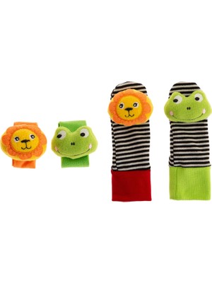 Çıngıraklı Çorap ve Bileklik Aslan-Kurbağa