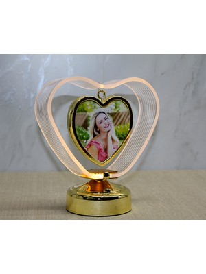 Kişiye Özel Fotoğraf Alanlı Kalpli LED Çerçeve Model 1 Grandordesing (4970)
