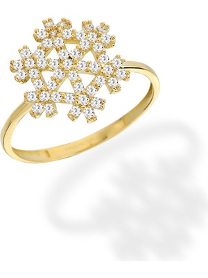 Oroline Kuyumculuk 8 Ayar Altın Taşlı Kartanesi Yüzük