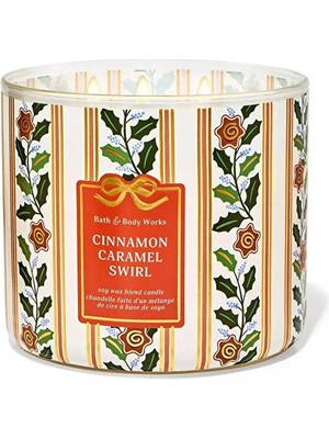 Bath & Body Works Cinnamon Caramel Swirl Büyük Mum