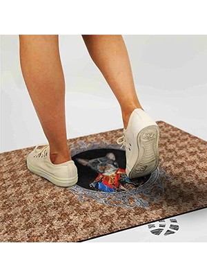 Tasarımlı Dekoratif Kapı Önü Paspas, Dış Mekan/ev Içi/banyo/mutfak/yatak Odası/giriş Paspasları (Mr Buldog, 40X60)