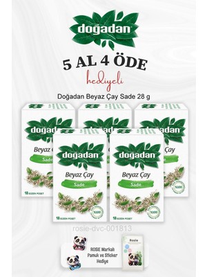 Beyaz Çay Sade 28 G 5 Al 4 Öde ve Rosie Pamuk