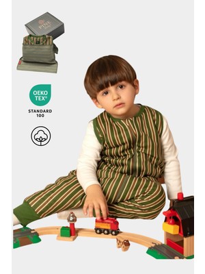 Pine Baby Home Pine Green 1.0 TOG Bebek Uyku Tulumu OEKO-TEX Sertifikalı %100 Pamuk