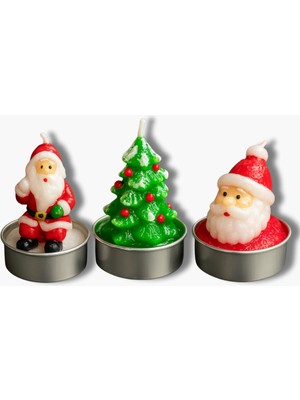 Tobacium Yılbaşı Temalı 3’lü Dekoratif Mum Seti