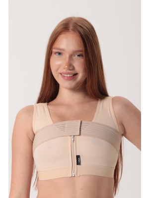 H&A HA-315 Fermuarlı Bandajlı Göğüs Korsesi Sütyen Göğüs Ameliyatı Implant Dikleştirme Küçültme Doğum Sonrası