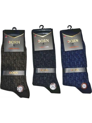 Çamaşır Kenti Born Erkek Yün Çorap (Lamswool) 3 Adet
