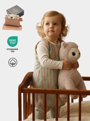 Pine Baby Home Retro Mint 1.0 TOG Bebek Uyku Tulumu OEKO-TEX Sertifikalı %100 Pamuk