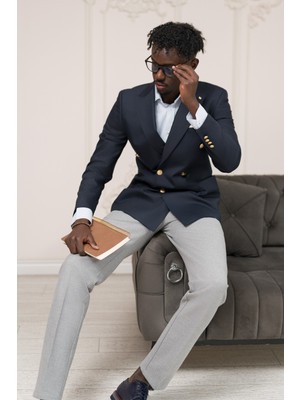 Paul Martin Regular Fit Italyan Yaka Astarlı Torba Cepli Kruvaze Blazer Ceket
