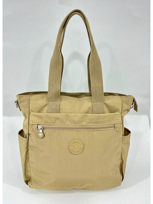 Sanmorris Kadın Büyük Boy Bölmeli Suya Dayanıklı Çapraz ve Omuz Askılı Çanta