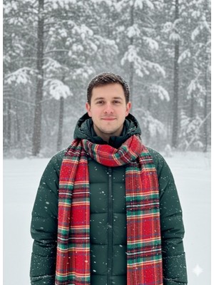 As Reyon Ekose Desenli Saçaklı Erkek Atkı