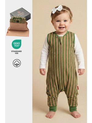 Pine Baby Home Pine Green 0.5 TOG Bebek Uyku Tulumu OEKO-TEX Sertifikalı %100 Pamuk